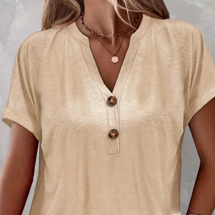 Chemise unie à boutons femme
