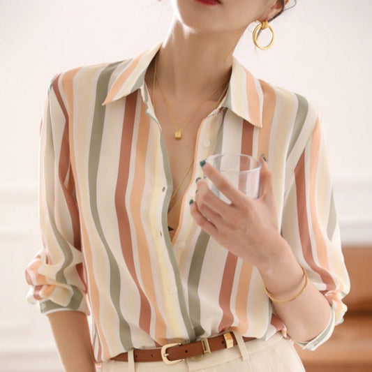 Chemise rayée femme